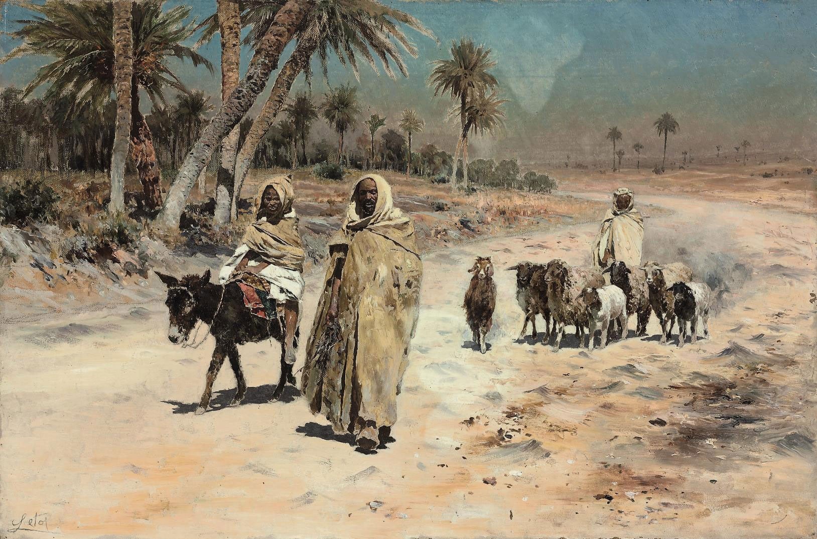 Antonino_Leto_-_Arab_sheep_herders by Christie's