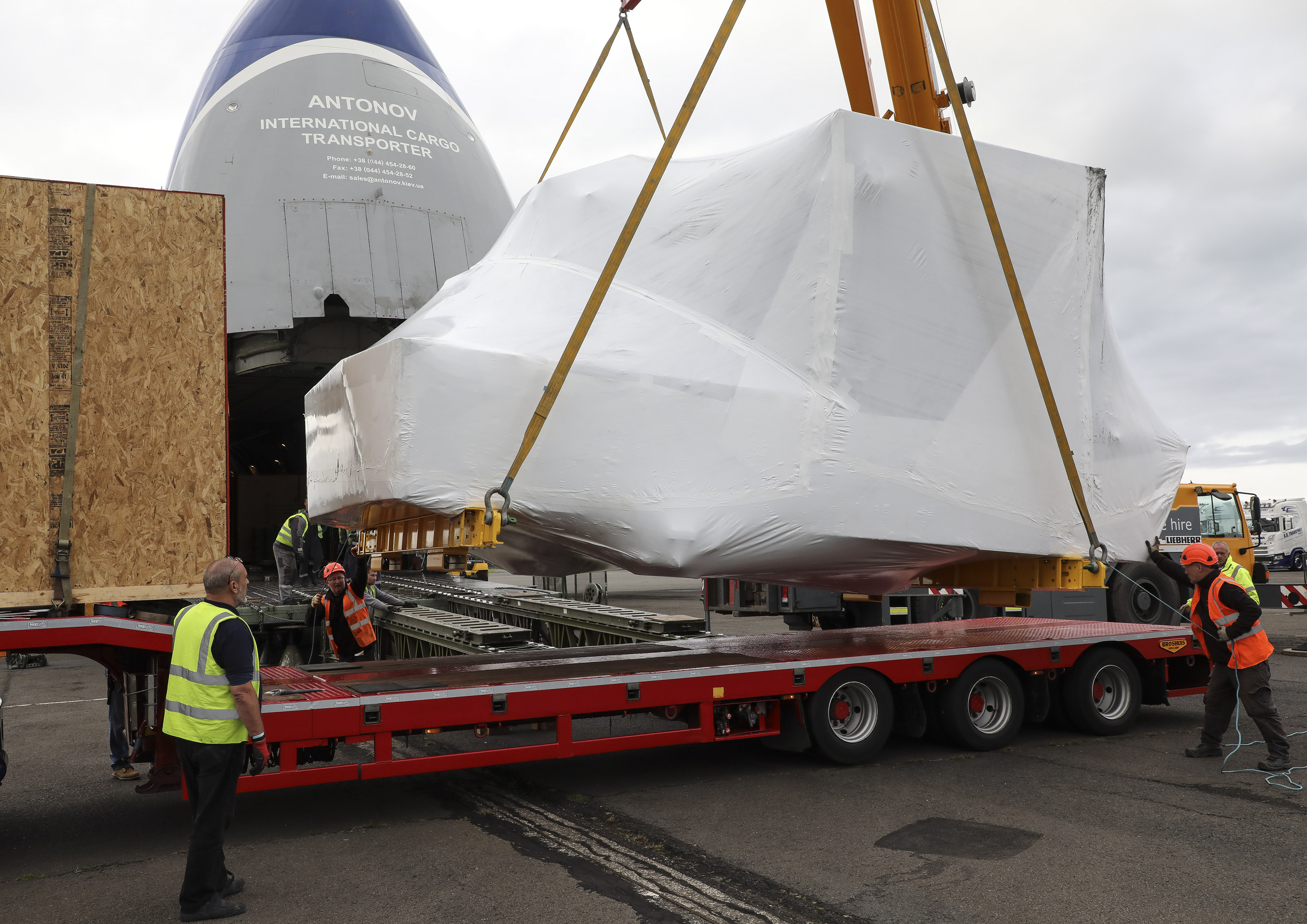 The first flight training simulator for the RAF's new submarine-hunting jets has been delivered to RAF Lossiemouth (Picture: MOD).