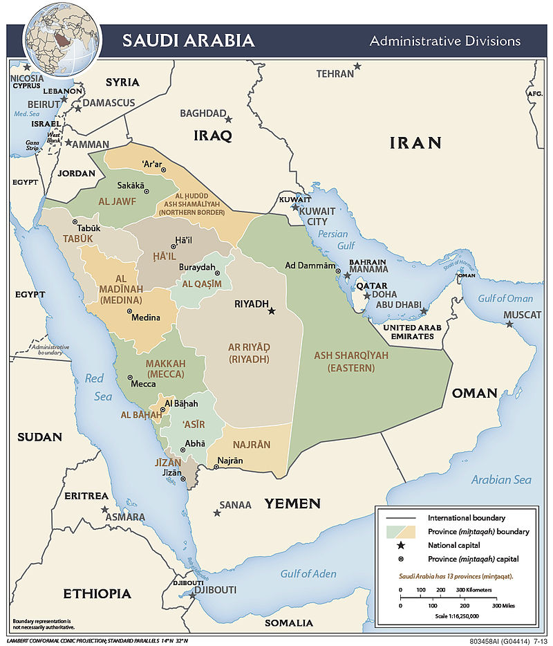 Arabia_Saudi_political map