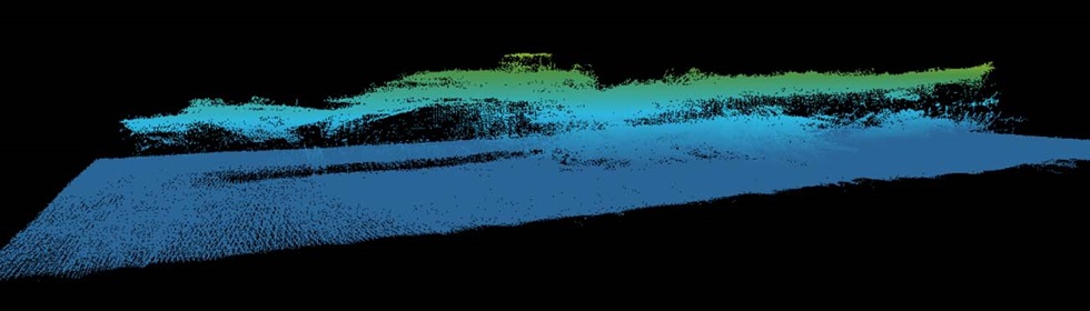 HMS Ardent sonar colour scan - Falklands wrecks. Credit: MoD