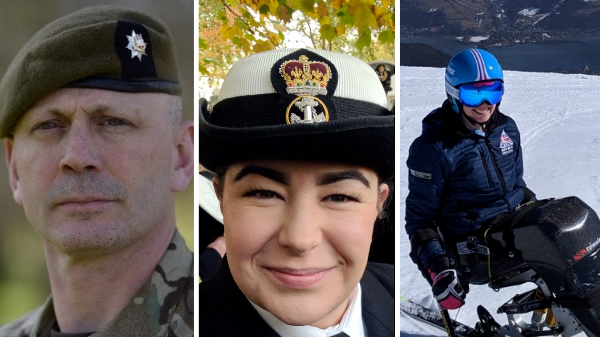 From left to right - Lt Col Keith Spiers, PO Jessica Metcalfe and SAC Shona Brownlee - have all been included on the list