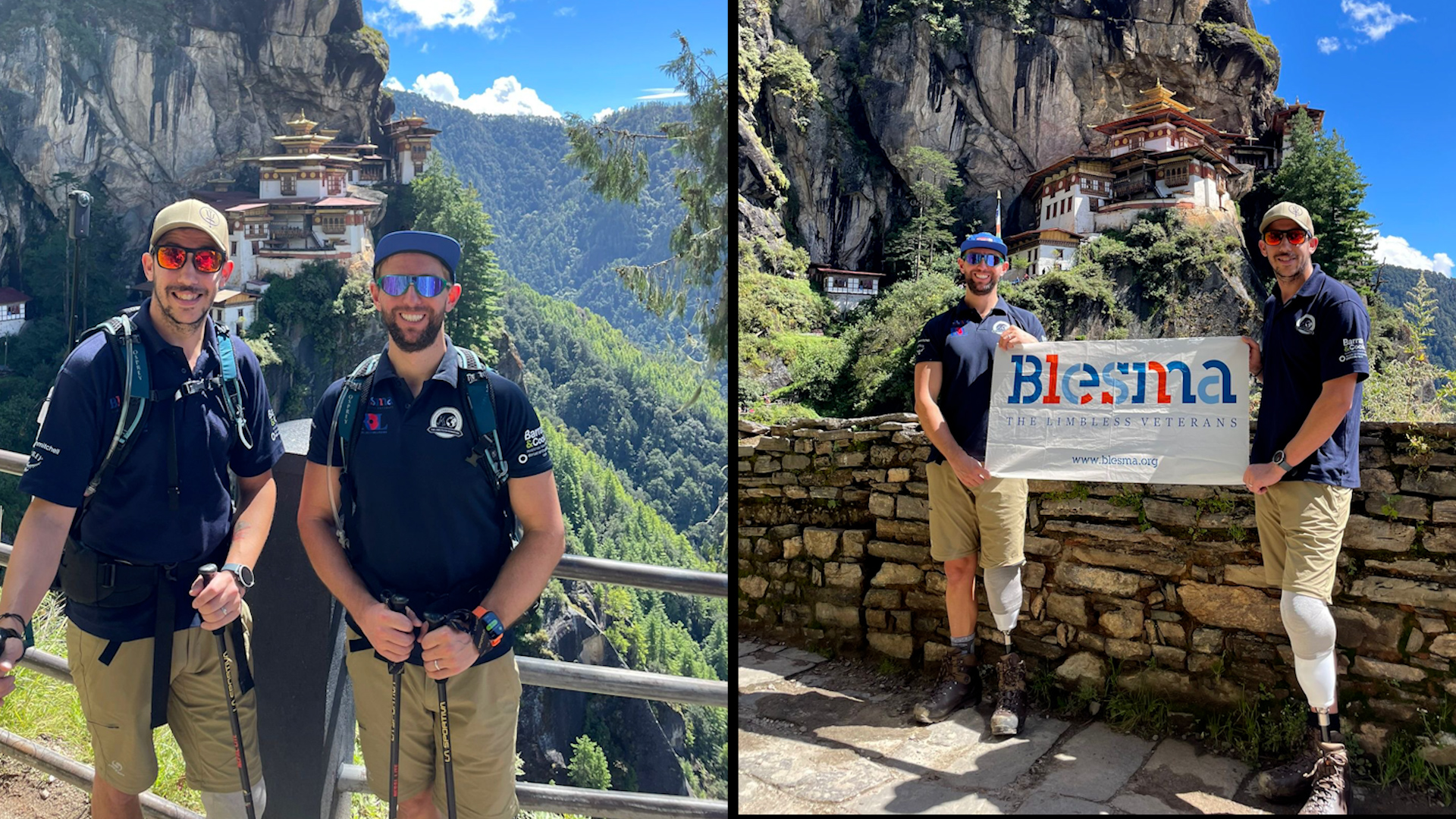 Armed Forces veterans Rich Potter and Rich Davies have officially started their amputee world record attempt Bhutan 07102024 CREDIT Rich Potter