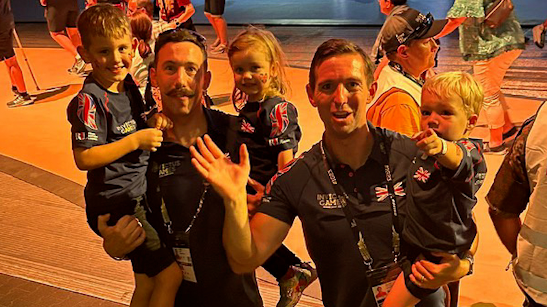 Armed Forces veterans, Rich Potter and Rich Davies during the Invictus Games 30092024 CREDIT Rich Potter