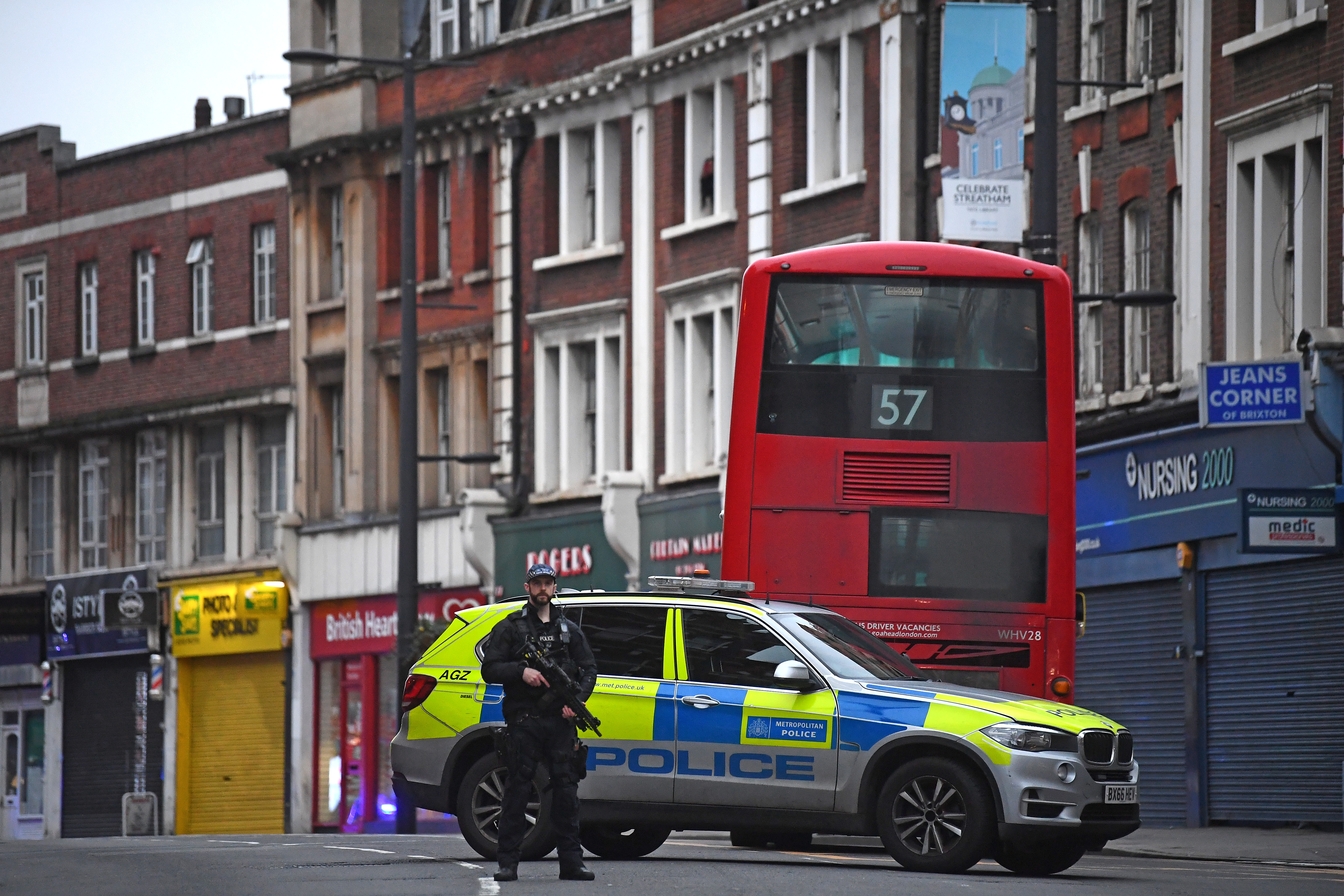 Armed police at the scene in Streatham High Road after terror incident 020220 CREDIT PA,_0.jpg