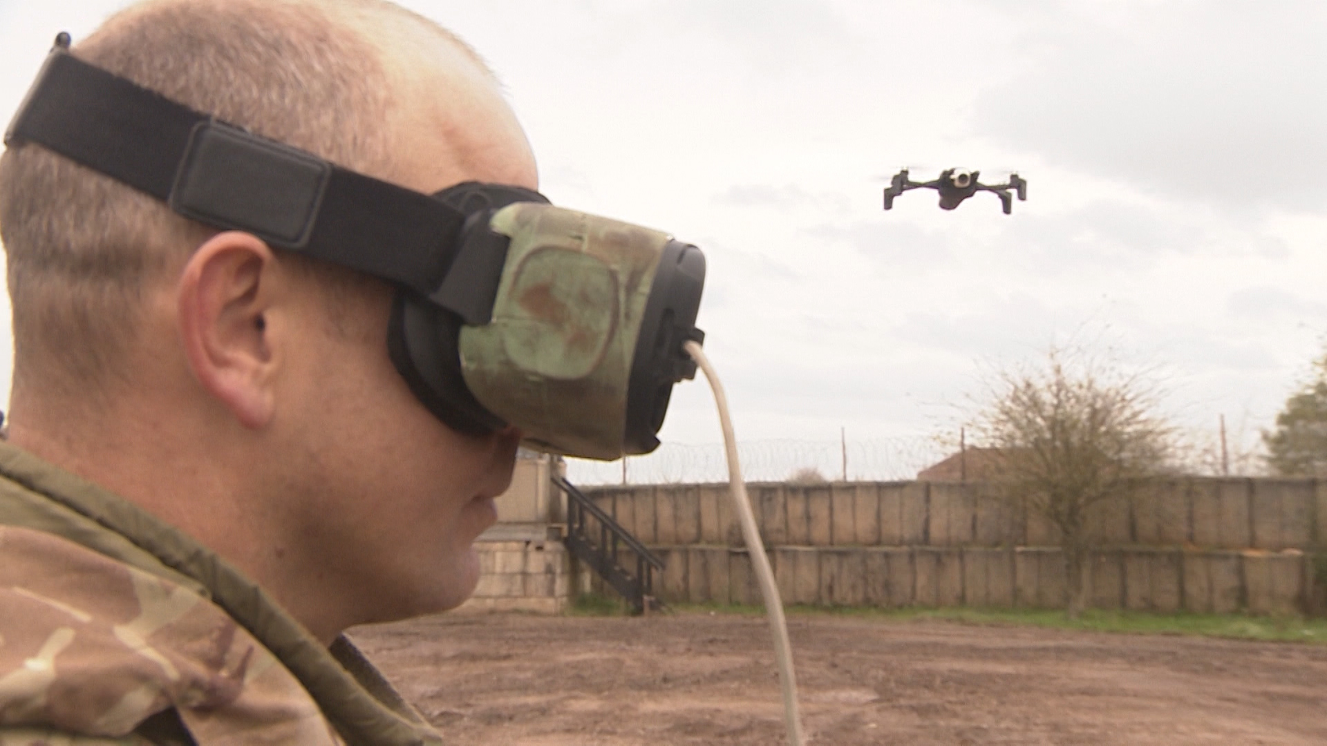 Army Combat Power Demonstration with gaming headset Credit BFBS 30.10.19