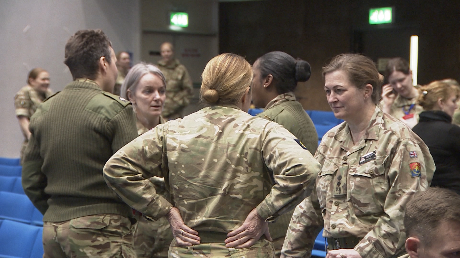 Army Servicewomen networking at conference 040320 CREDIT BFBS.jpg 