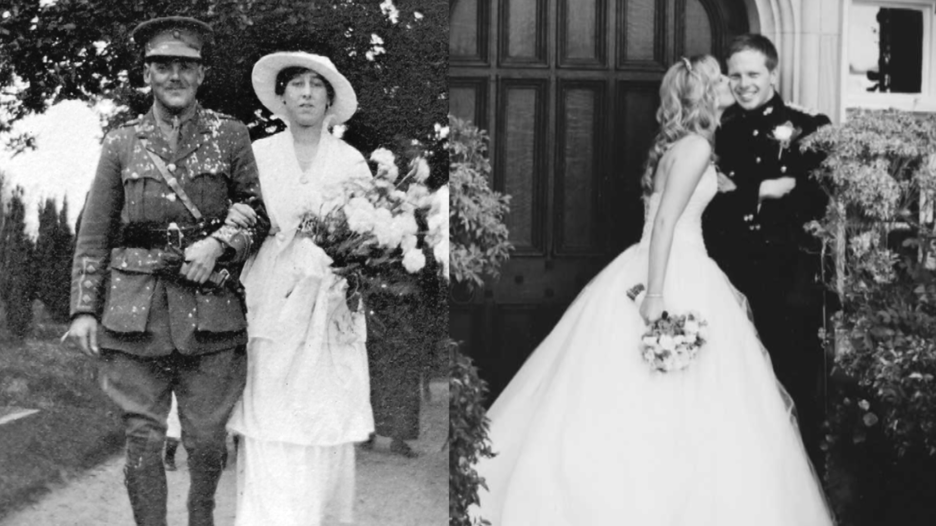 The exhibition showcases nine wedding dresses worn over a period of nearly 100 years (Picture: Fusilier Museum).