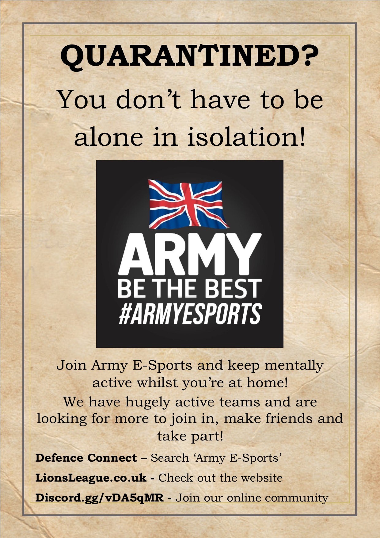 The Army is calling on passionate games to join forces and compete in the new eSports league (Picture: British Army).