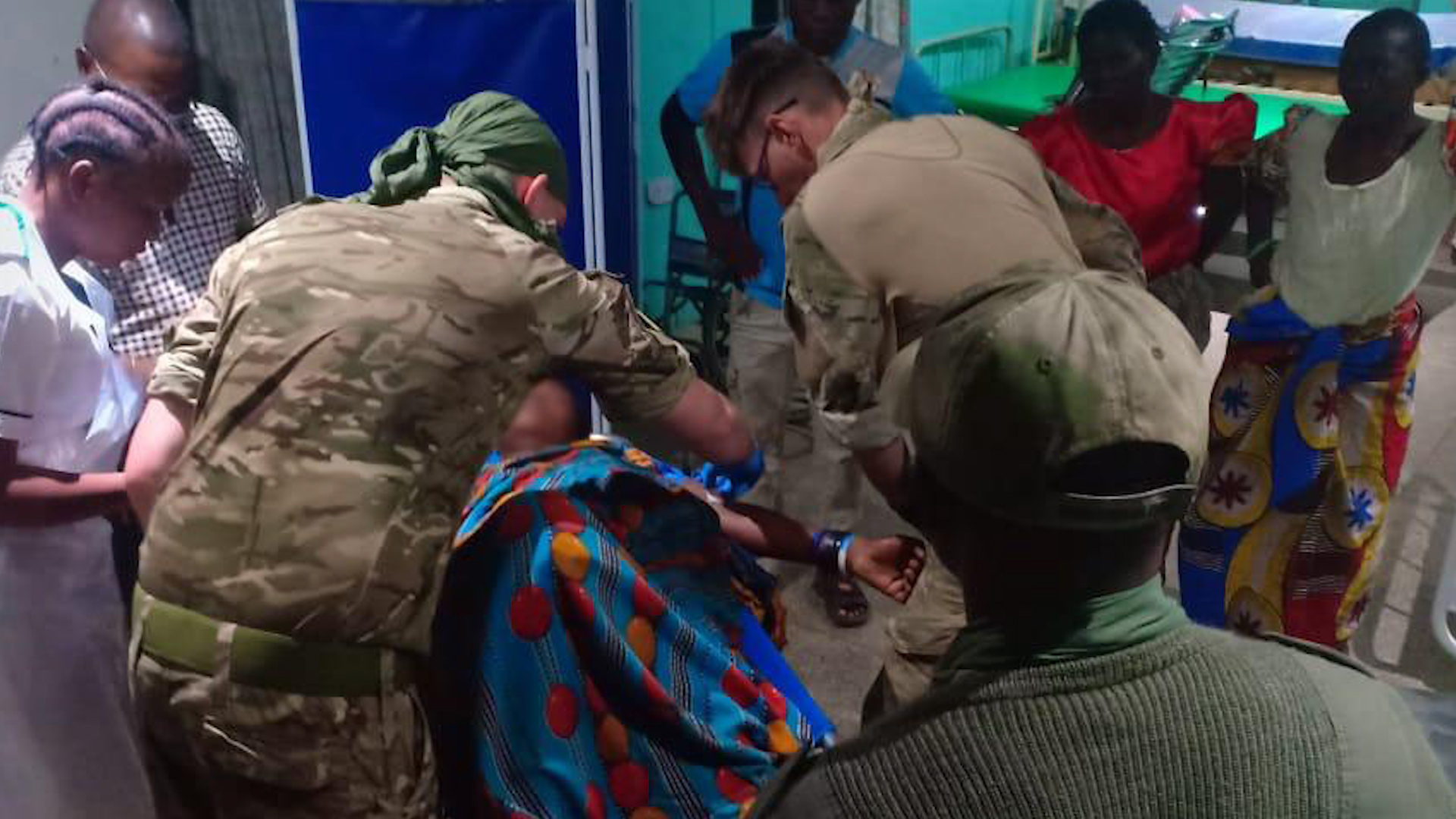 The woman was left in a critical condition after being trampled by an elephant (Picture: MOD).