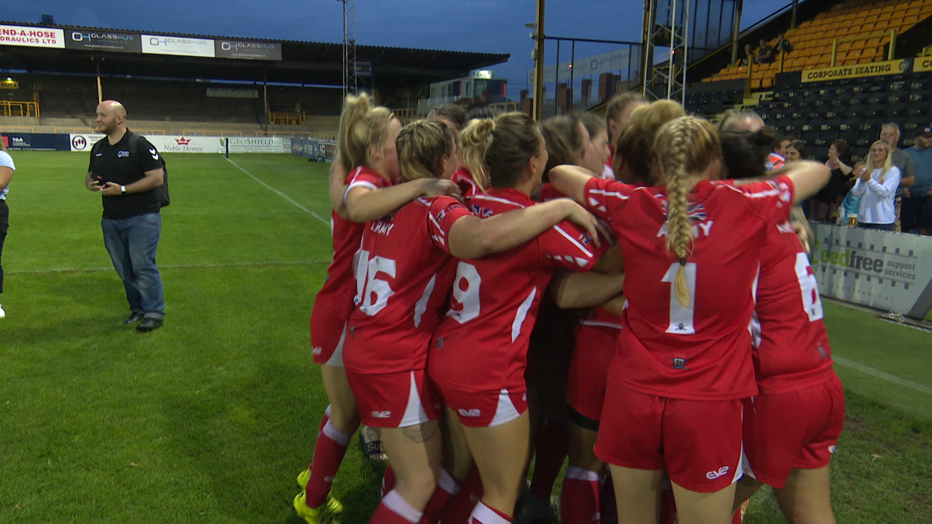 Army rugby league women team celebrate winning Challenge Shield Final 280719 CREDIT BFBS.jpg