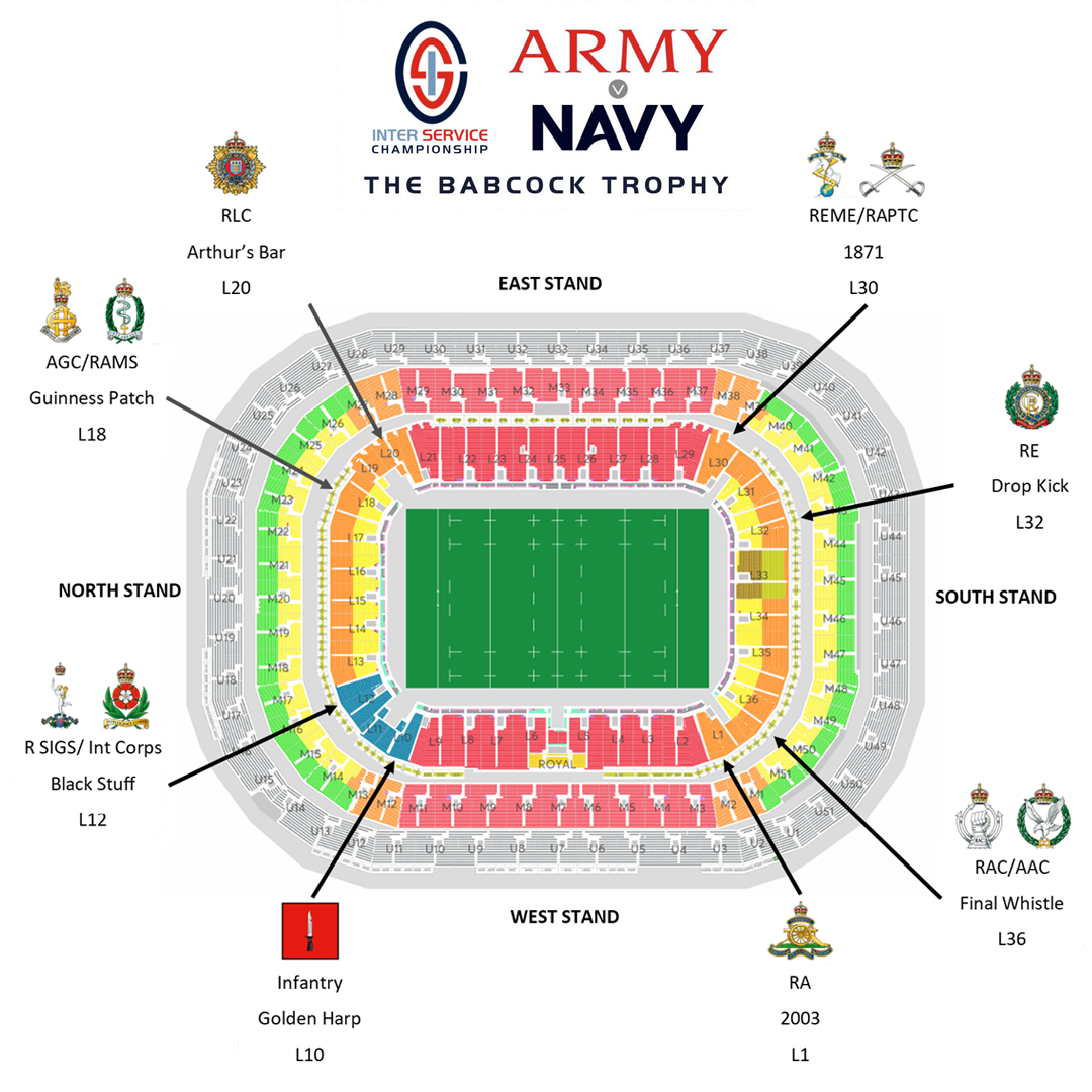 Army v Navy stadium map CREDIT RFU