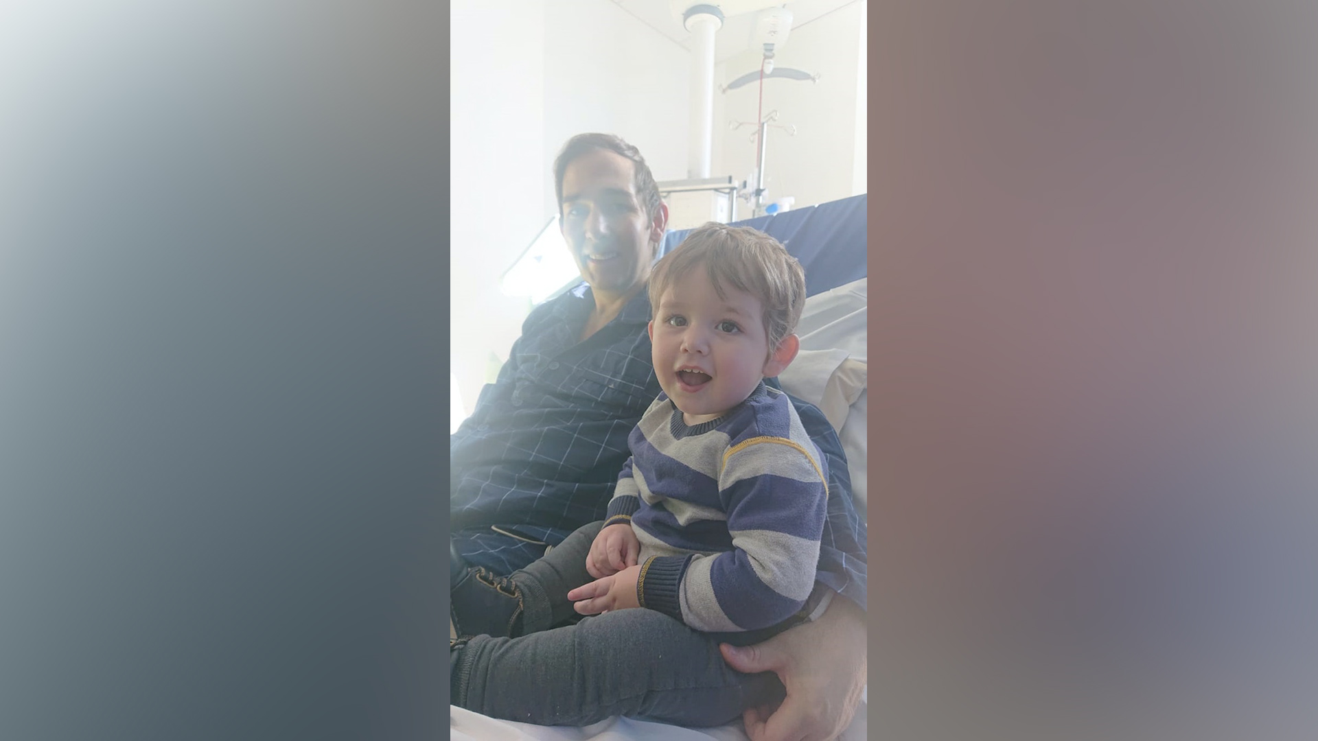 Army veteran Phillip Hardwell with his son (Picture: SSAFA).