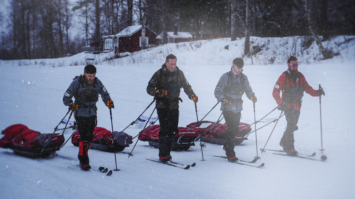 190125 Artcic Adventure Ultimate Survival LtoR Aldo Kane, Jason Foxy Fox, Brian Wood and Karl Hinett CREDIT Channel 4