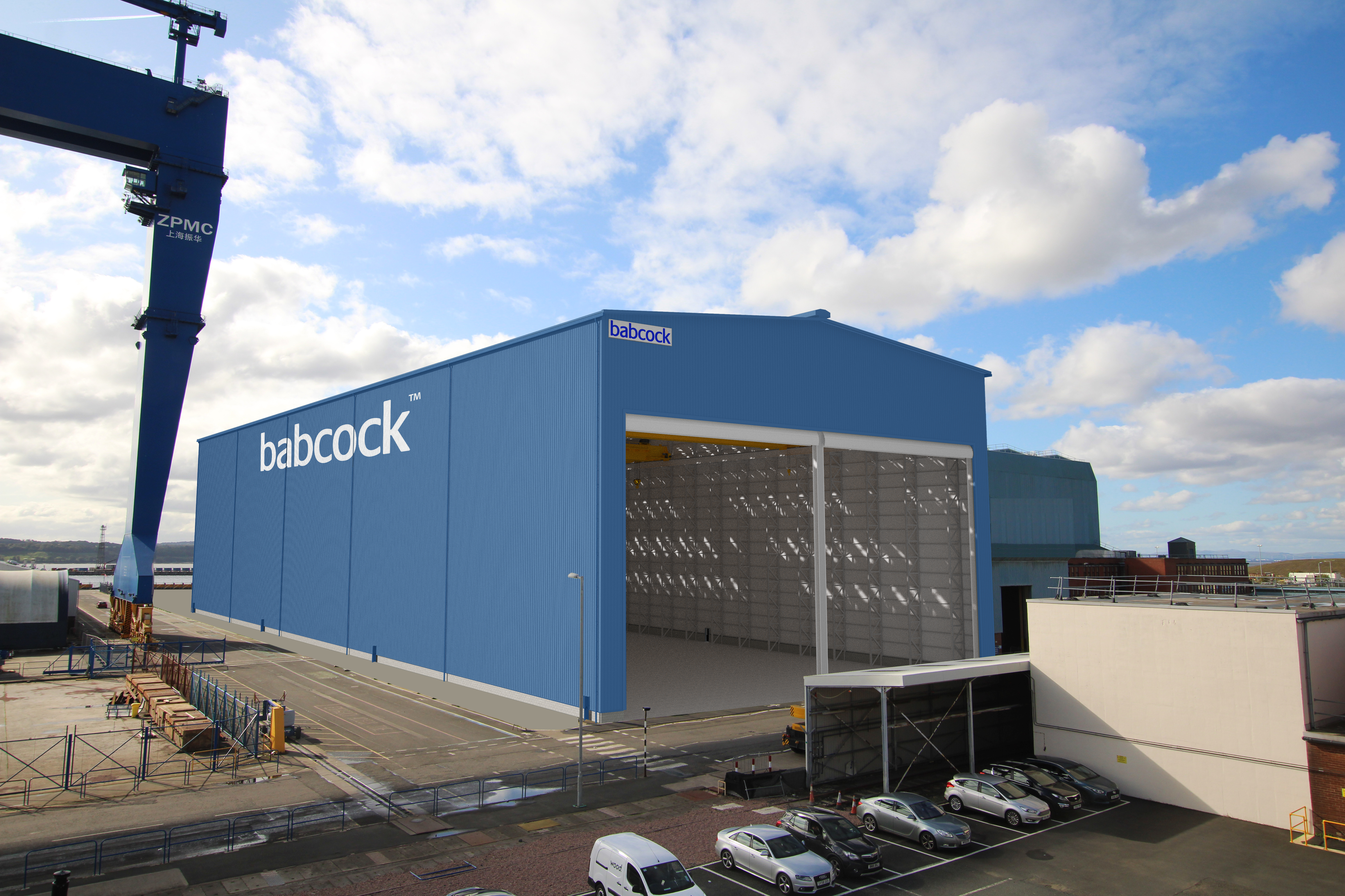 An artist's impression of how the new Type 31 assembly hall at Rosyth will look when completed (Picture: MOD).