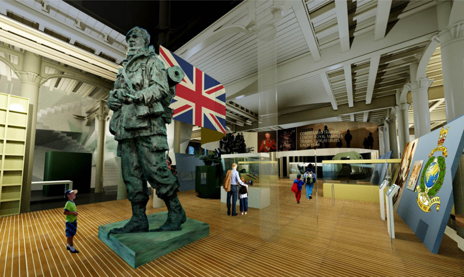 An artist's impression of how the future Royal Marines attraction could look (Picture: Royal Navy).
