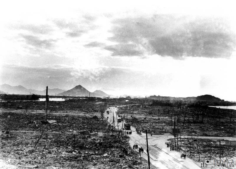 Atomic Bomb Damage Aftermath Hiroshima Black And White © IWM (MH 29447)