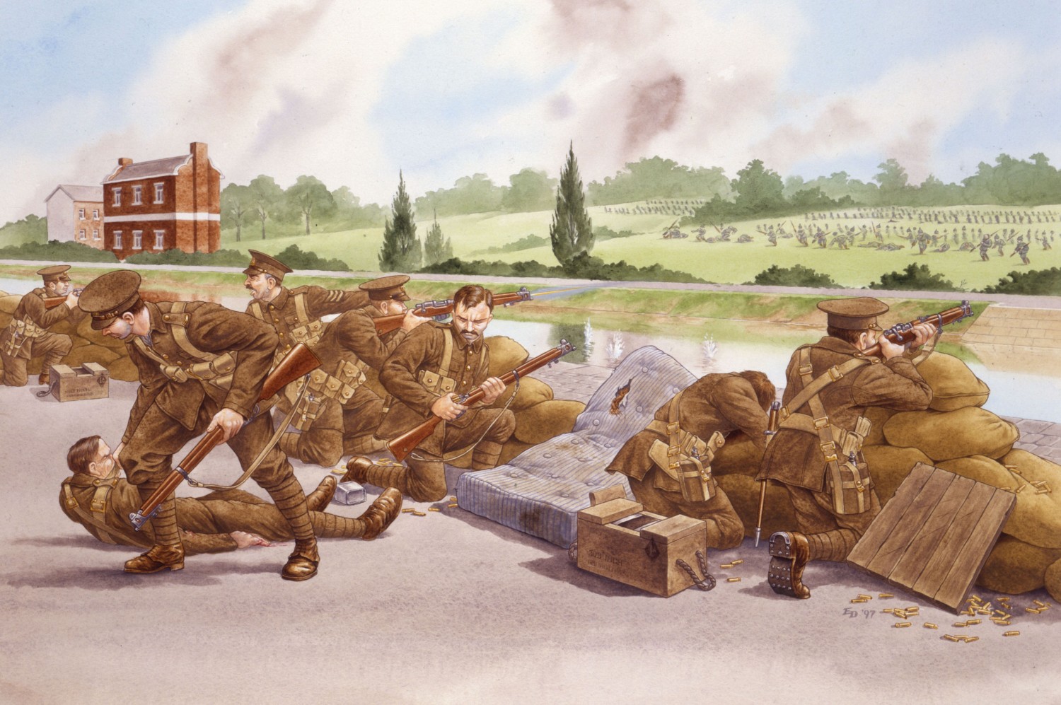 Attack of the German 18th Division at Mons, 23 August 1914