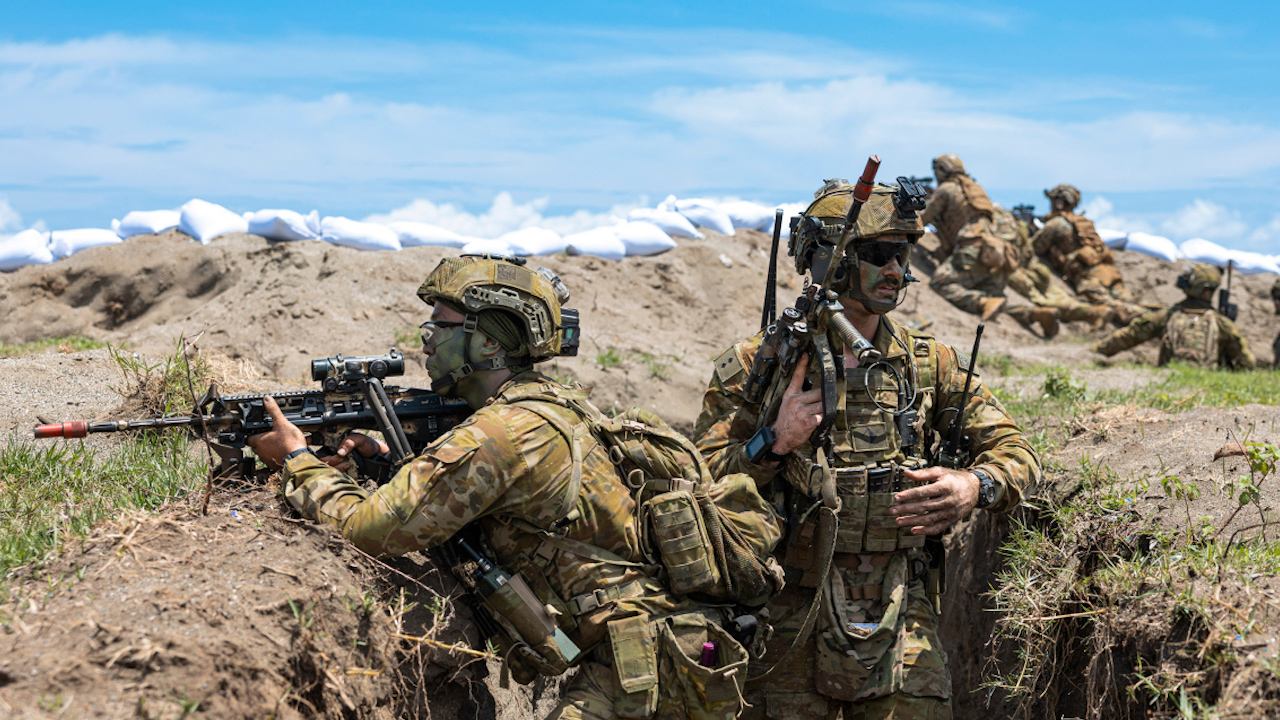 Australian troops trained alongside Philippine soldiers on Exercise Alon (Picture: Australian Army Twitter).