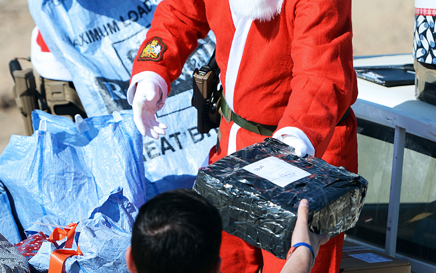 Father Christmas Santa BFPO Presents Parcels Credit Defence Imagery
