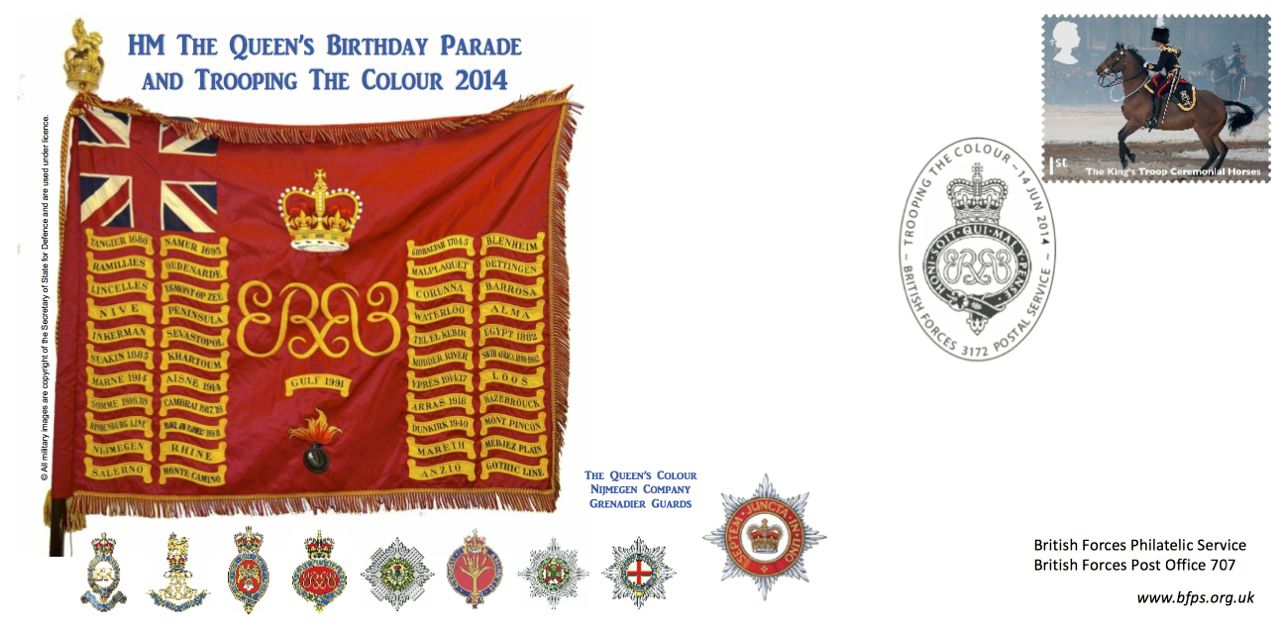 See the Special Commemorative Cover for Trooping the Colour 2014 See the Special Commemorative Cover for Trooping the Colour 2014