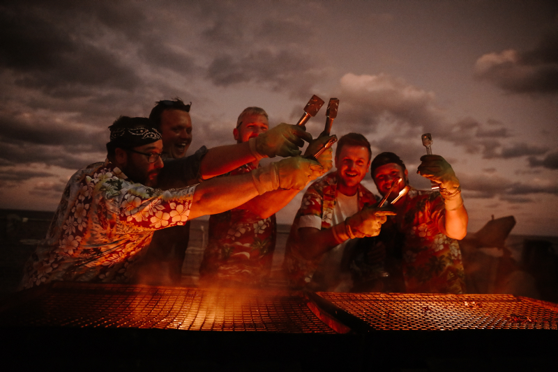 The crew of HMS Dragon took some time out of their busy working routine to have a BBQ on the flight deck on 24 September 2019