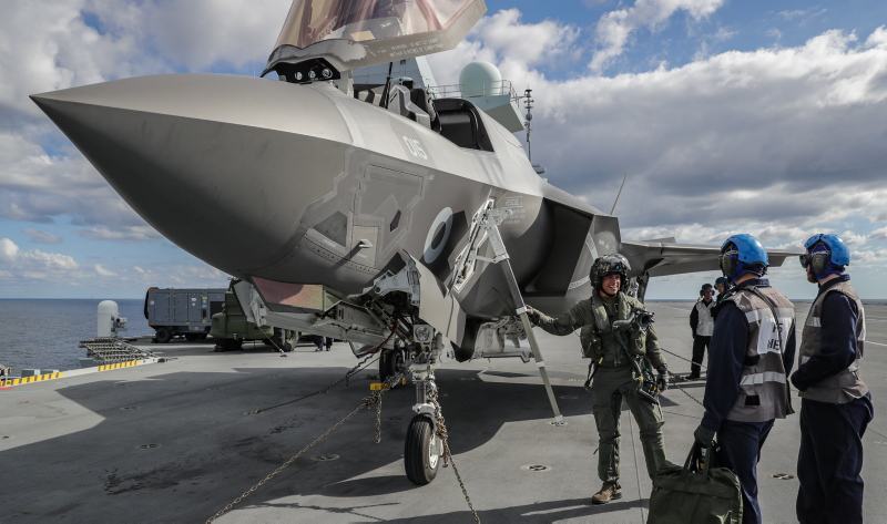 F-35b aboard HMS Queen Elizabeth Crown Copyright 2019