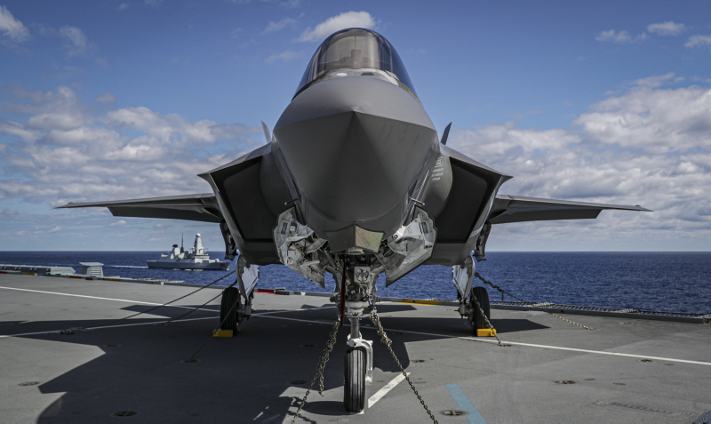 F35b aboard HMS Queen Elizabeth 2019