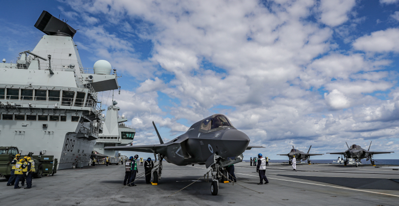 F-35b aboard HMS Queen Elizabeth Crown Copyright 2019