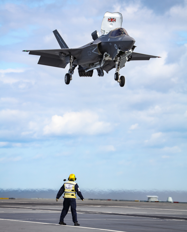 F35b aboard HMS Queen Elizabeth 2019