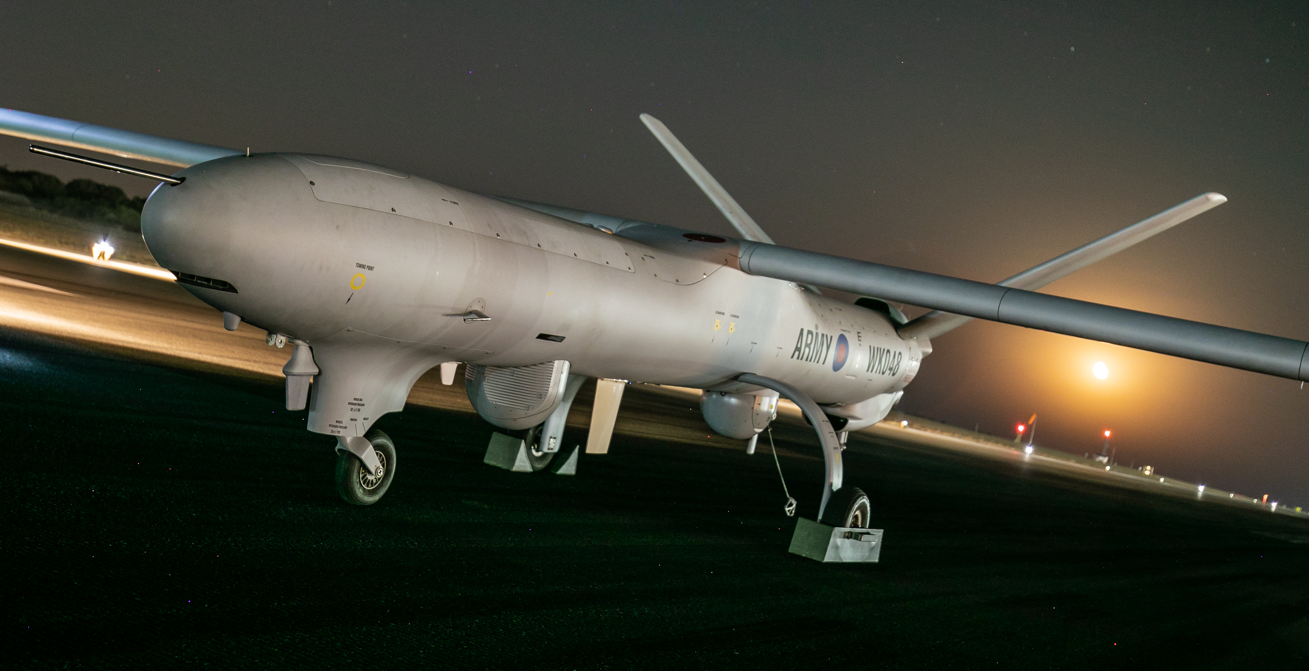British Army’s Watchkeeper Unmanned Aerial System Close Up, being prepared at RAF Akrotiri operated by 47 Regiment Royal Artillery 28072021 CREDIT MOD Crown Copyright.jpg