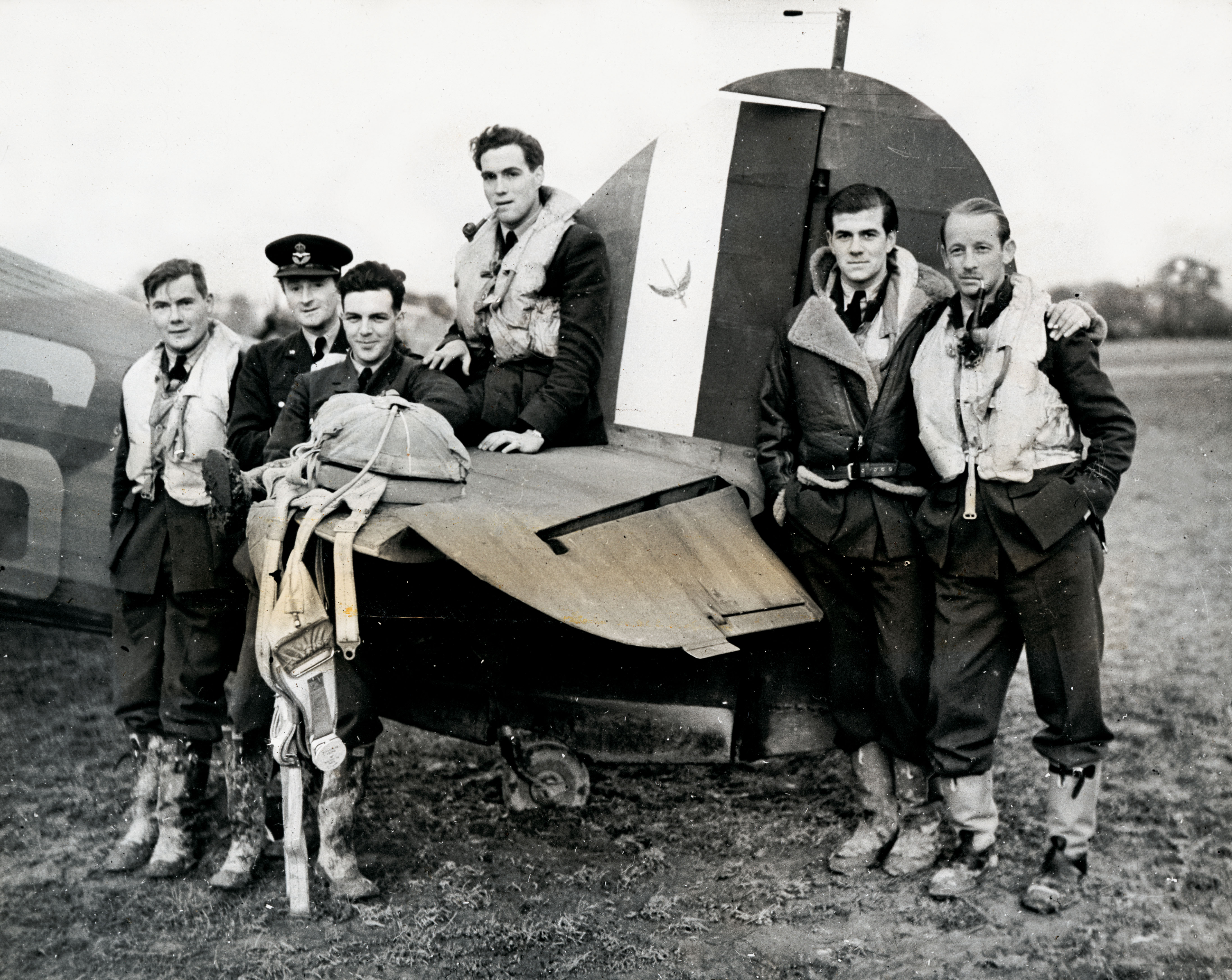 601 Squadron next to a hurricane.