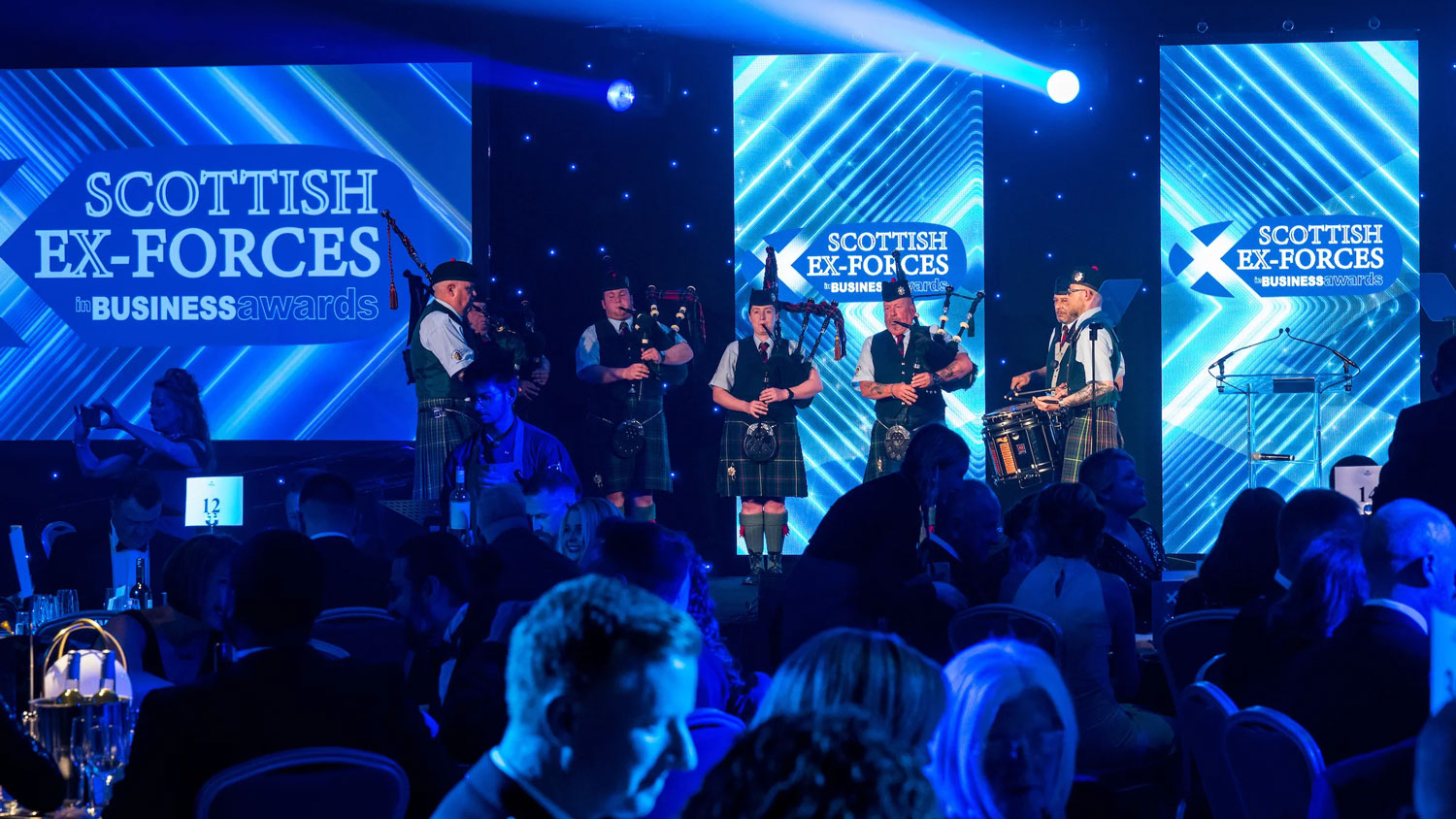 Bagpipes performance at the 2022 Scottish Ex-Forces in Business Awards CREDIT Ex-Forces in Business Awards