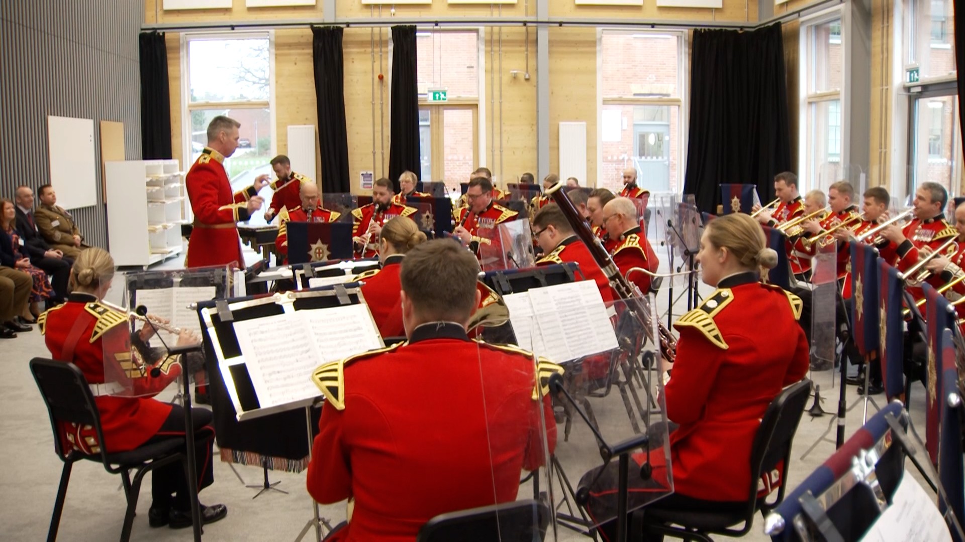 Band Facility Sandhurst Royal Visit 230125 TS CREDIT BFBS