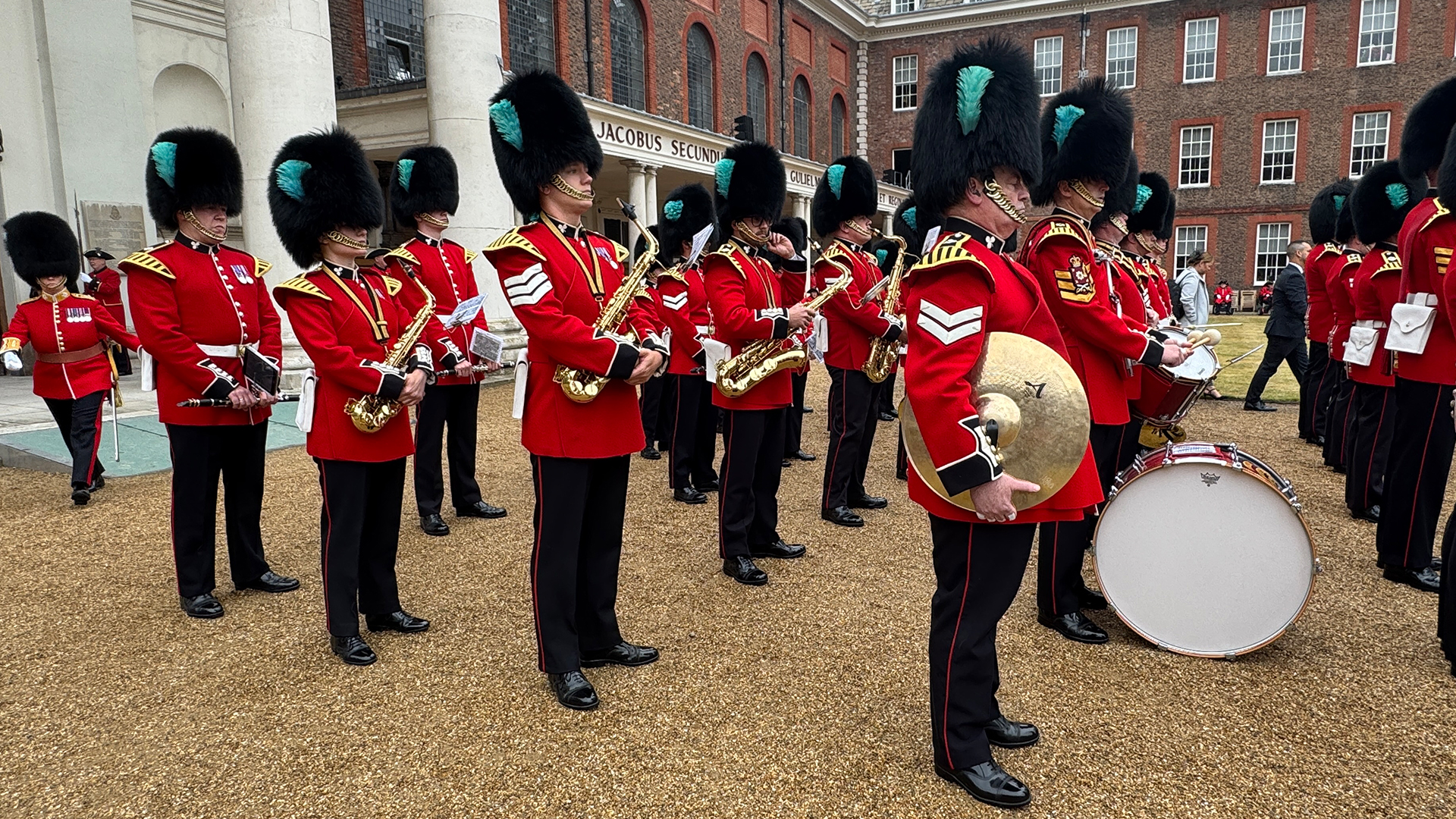 The Band of the Irish Guards have two regimental marches - St Patrick's Day (Quick) and Let Erin Remember (Slow)