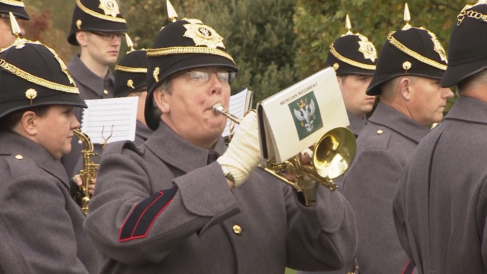 Band playing at NMA field of remembrance opening 041119 CREDIT BFBS.jpg 