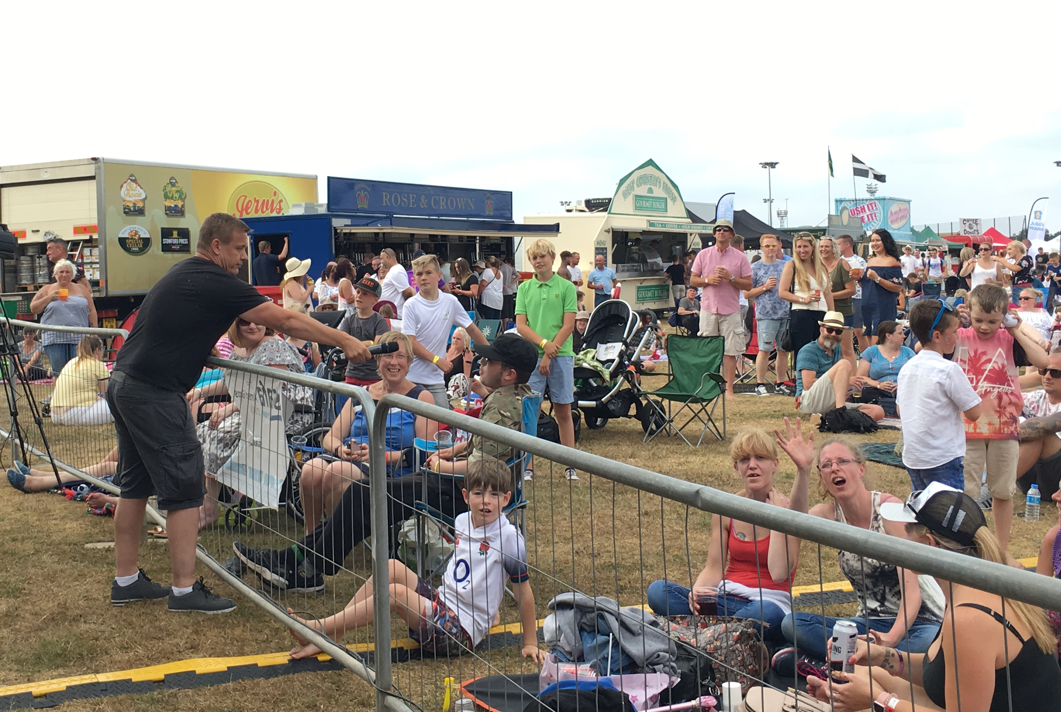 Barry Castagnola warms up the crowd at CIVPOP 2018