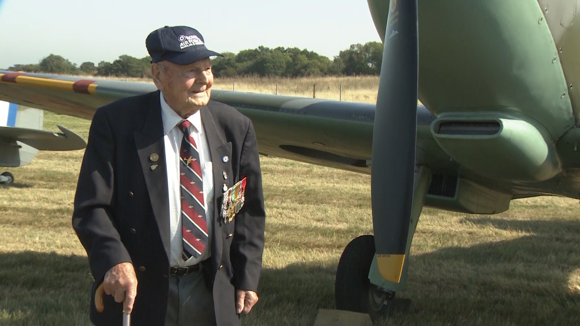 Second World War veteran pilot George Dunn said watching the Battle of Britain pilots during his teenage years inspired him to join the RAF.