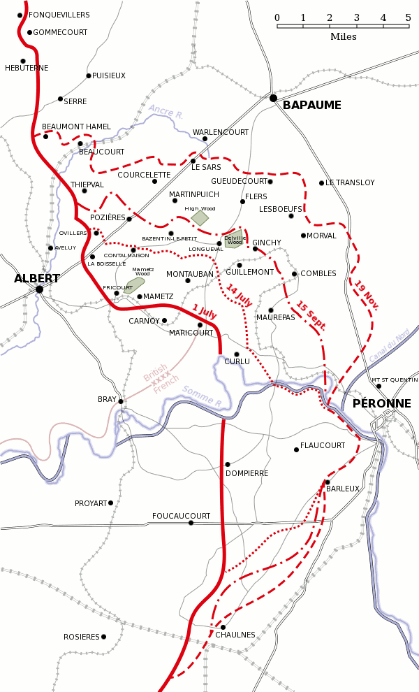 As the battle progressed, the British and their French allies took advantage of gains made in the south, then rolled north