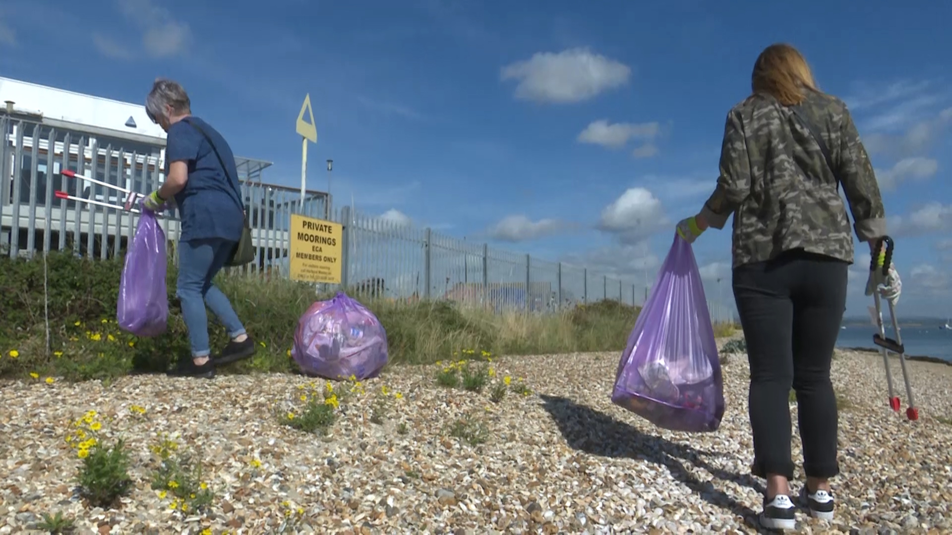 96 large bin liners were filled by the volunteers. 