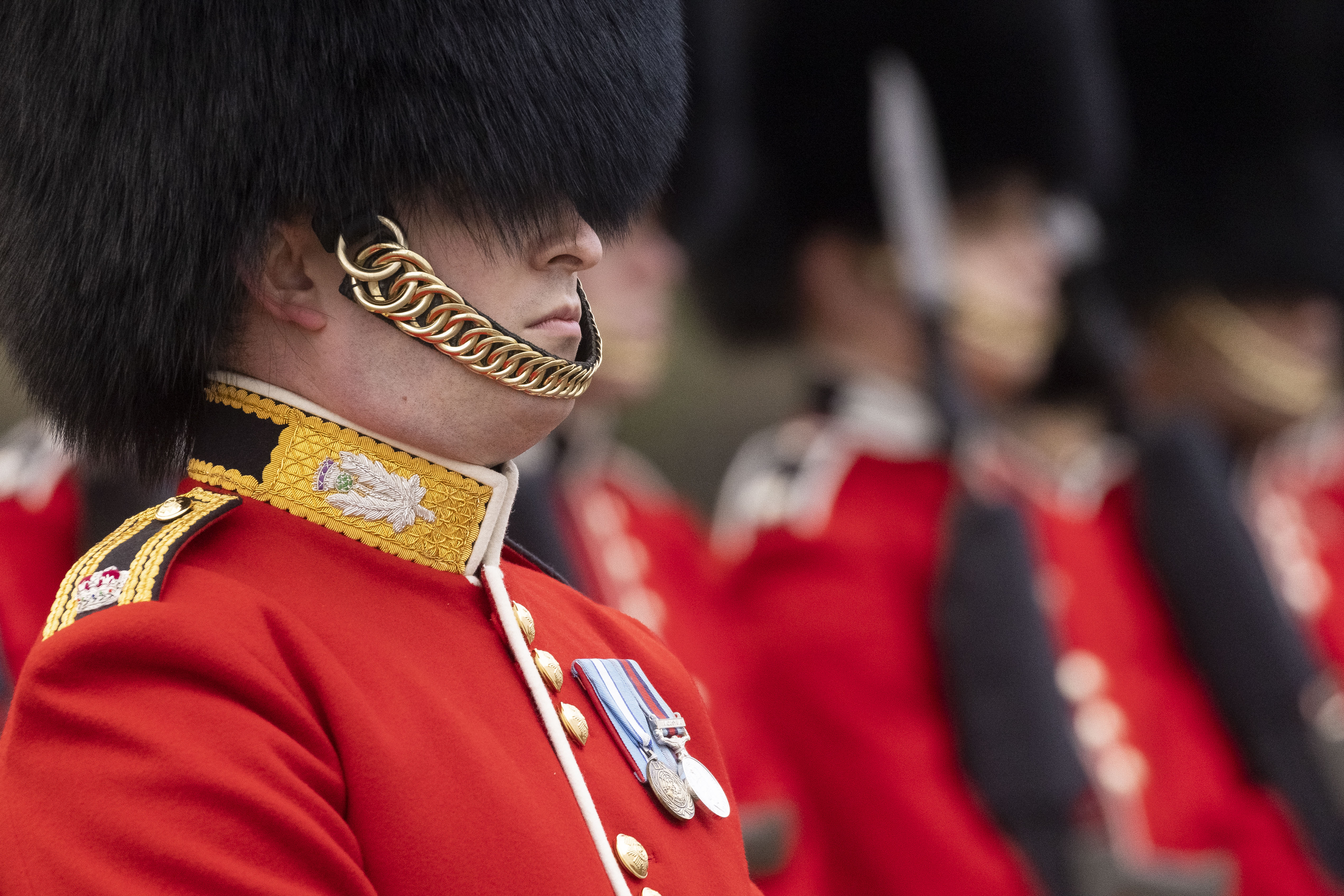 Scots Guards are pictured in the first Major General’s Inspection of 2022 which involved the Major General and staff in full ceremonial gear in February (Picture: UK MOD Crown copyright).