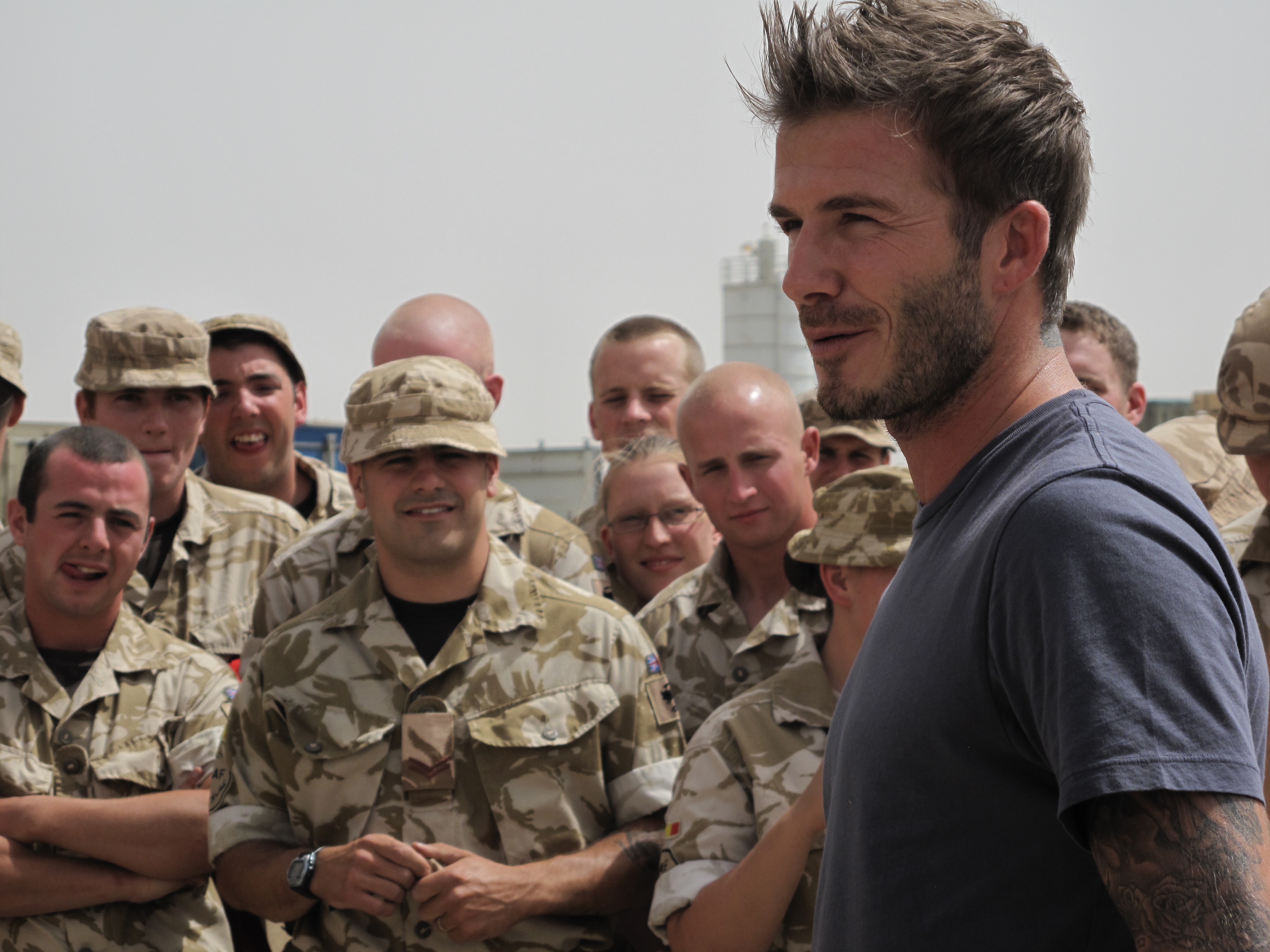 David Beckham meets troops in Afghanistan, 2010