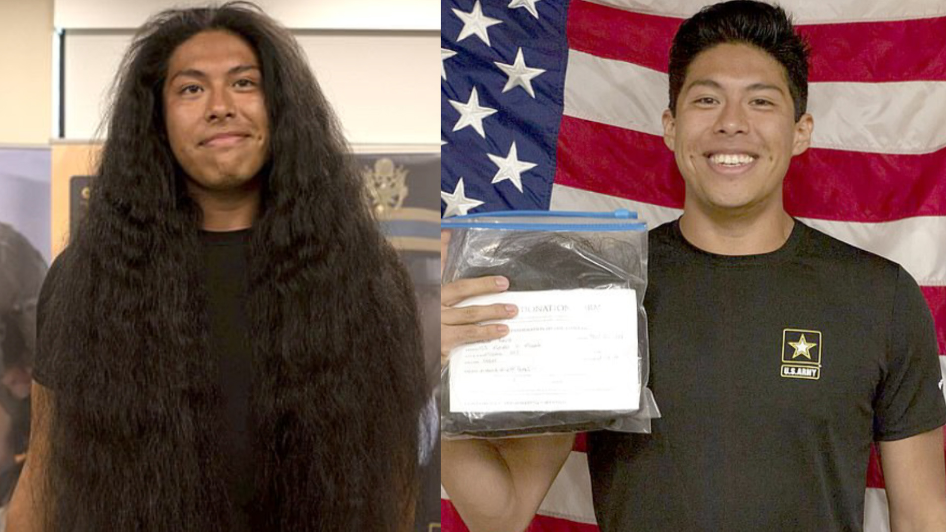 Recruit has haircut first time in 15 years 