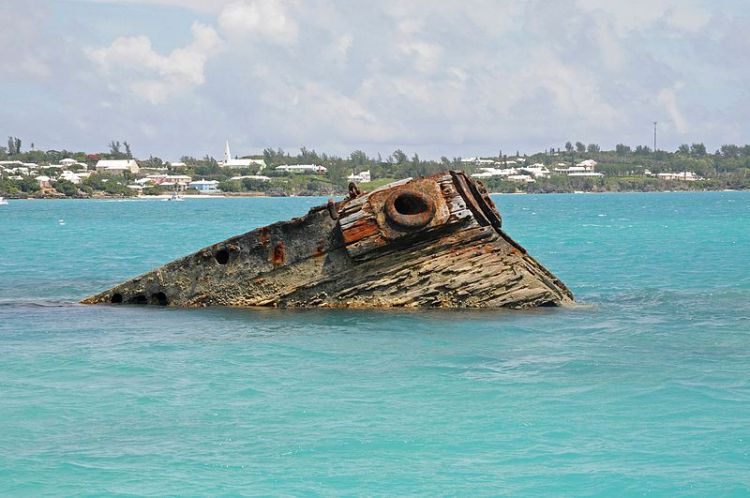 A Bermuda Triangle shipwreck, that of HMS Vixen, off the coast of Bermuda itself - this ship was actually scuttled 