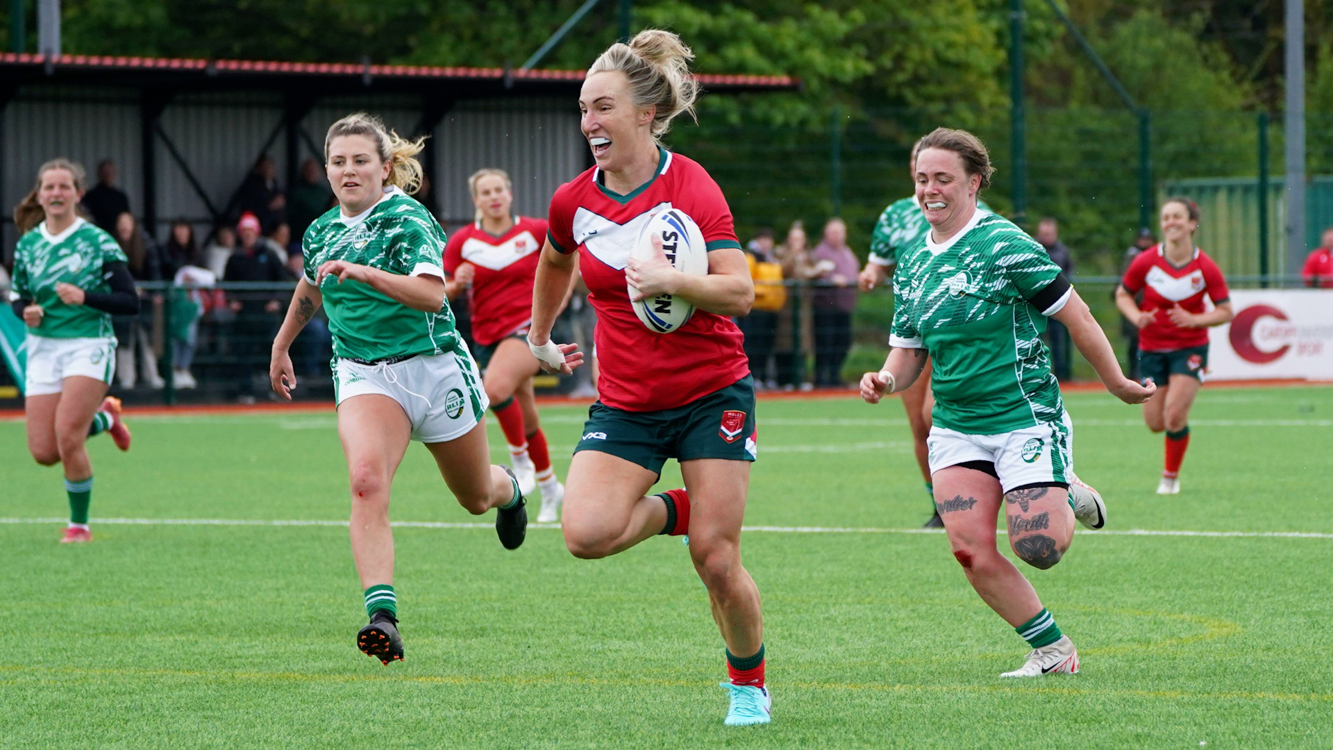 Bethan Dainton scores for Wales against Ireland earlier this year (Picture: Penallta Photographics/Alamy Stock Photo)