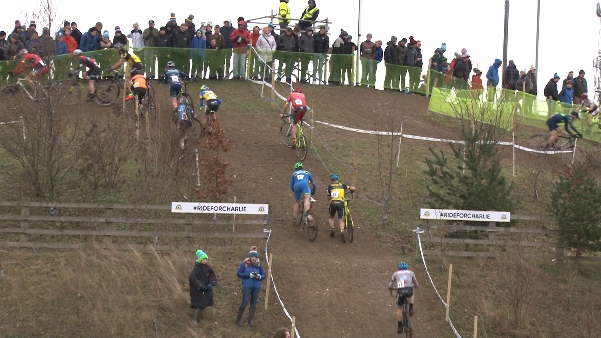 Bikers take on the off-road incline.