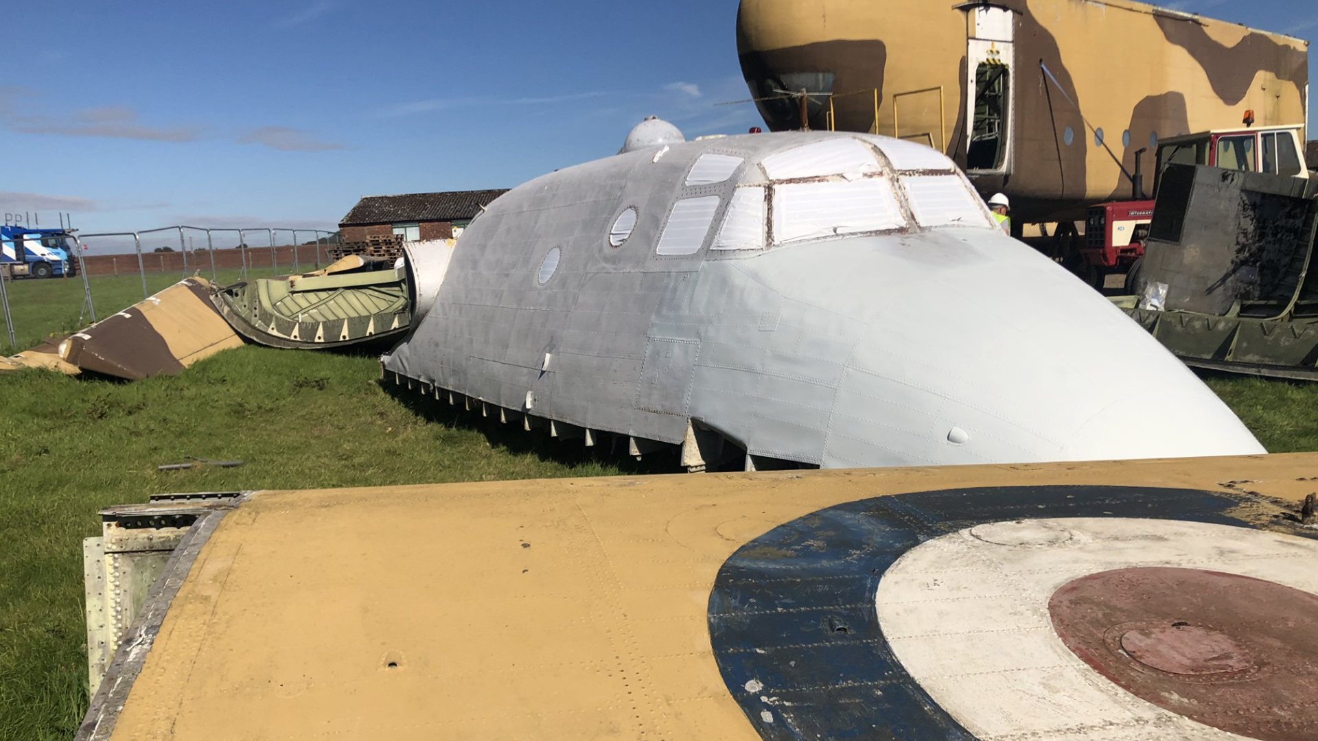 Big Bev's cockpit has been stripped and two coats of undercoat applied (Picture: Solway Aviation Museum)