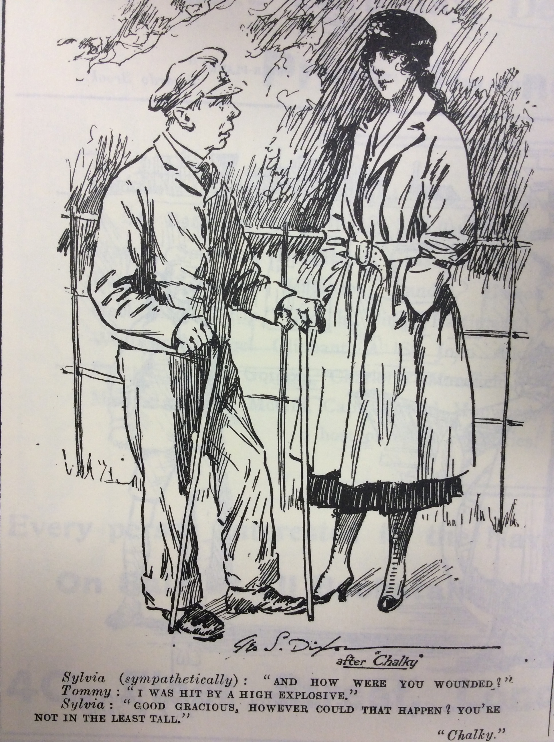 Blighty Magazine Cartoon 'high' explosive
