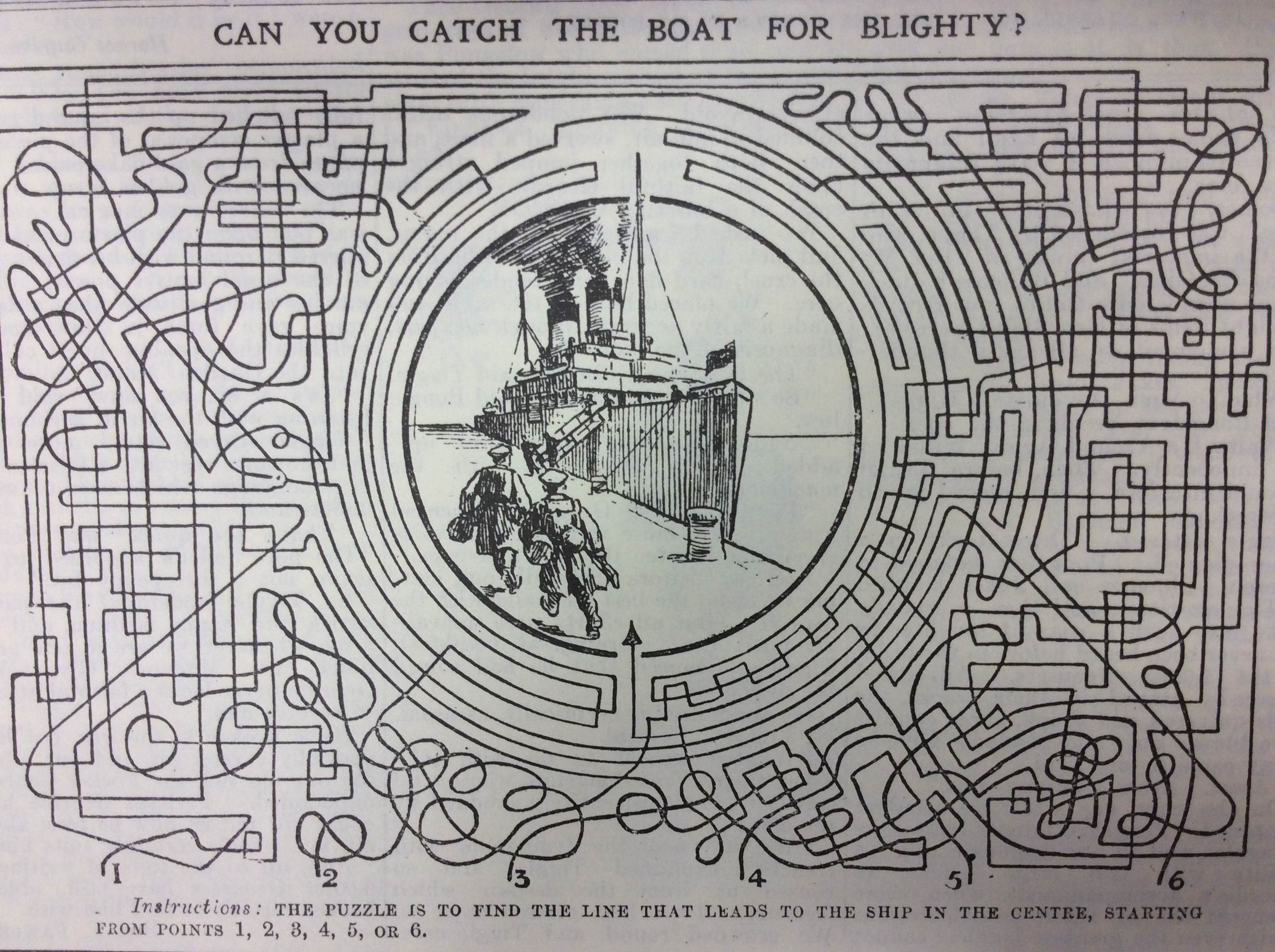 Blighty Magazine Cartoon maze