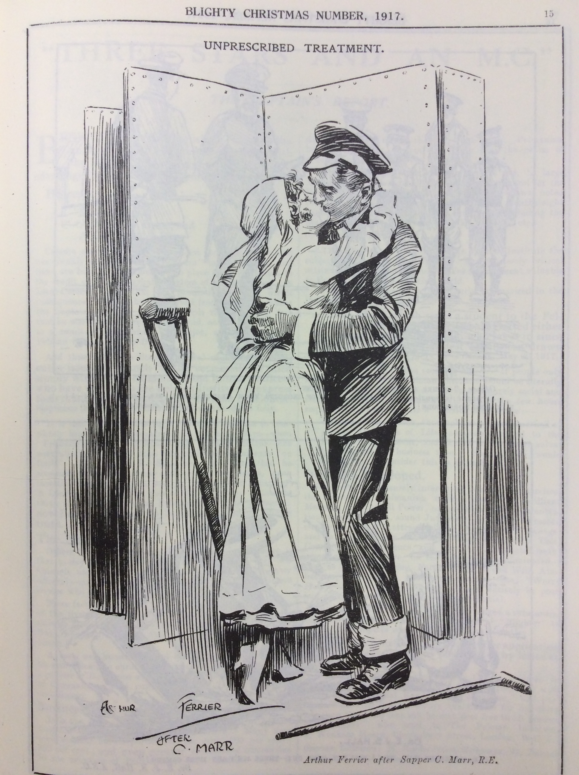 Blighty Magazine Cartoon romantic treatment