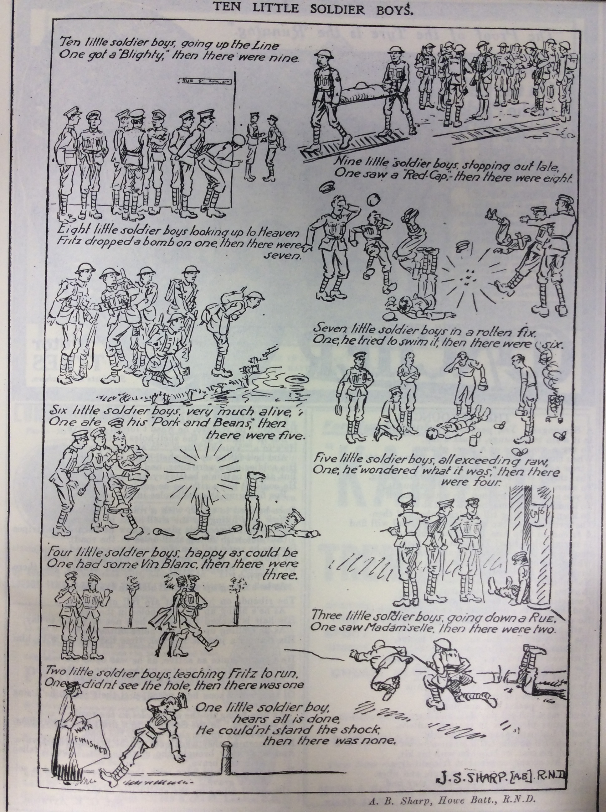 Blighty Xmas magazine Ten Little Soldier boys
